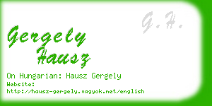 gergely hausz business card